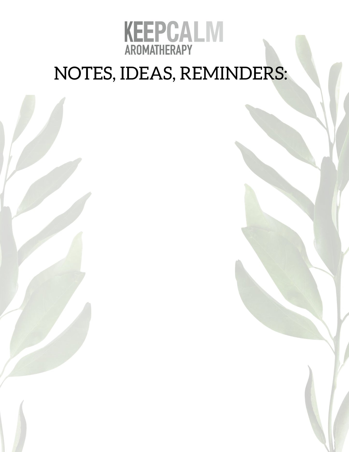 FREE OIL WORKSHEETS - KeepCalmAromatherapy