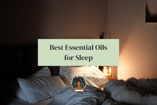 Best essential oils for sleep, bed with night lamp 